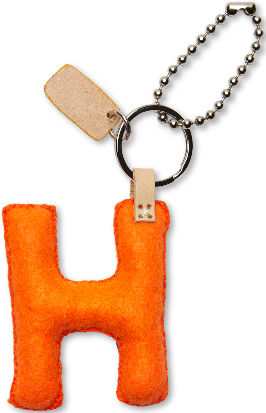 Consuela Bag Charm - Orange Felt Alphabet