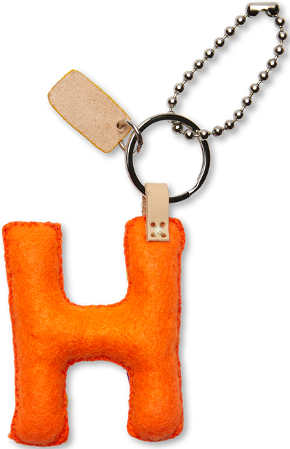 Consuela Bag Charm - Orange Felt Alphabet
