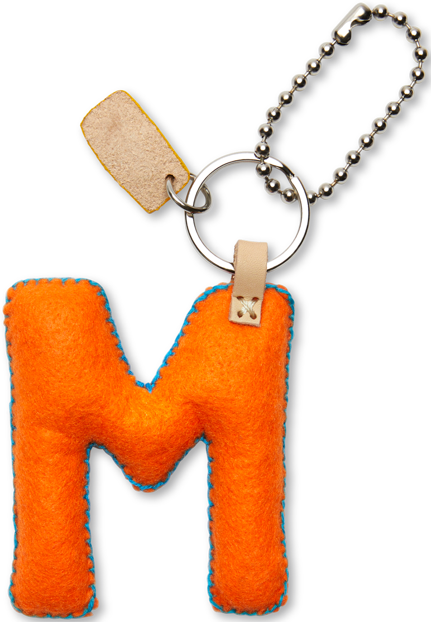 Consuela Bag Charm - Orange Felt Alphabet