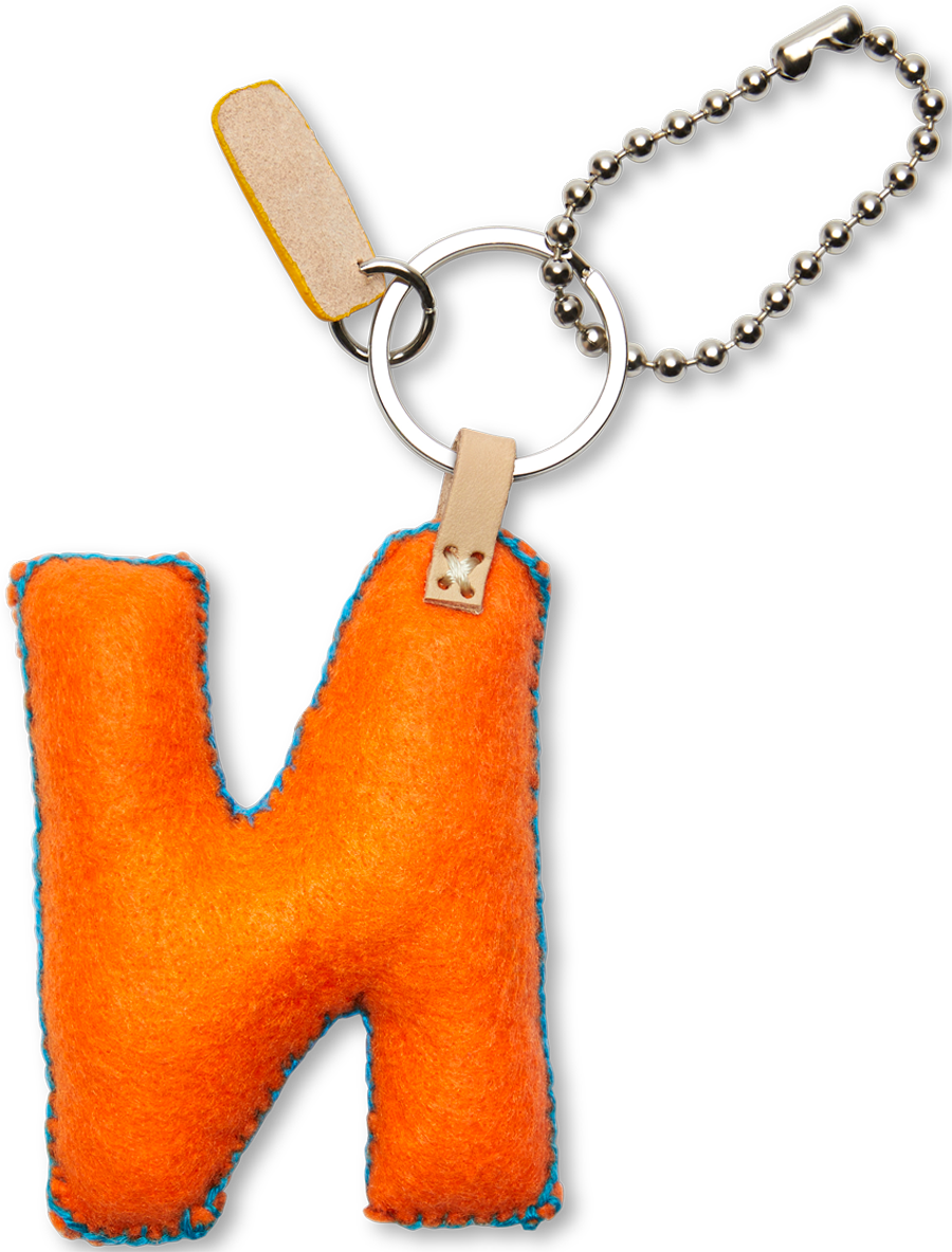 Consuela Bag Charm - Orange Felt Alphabet