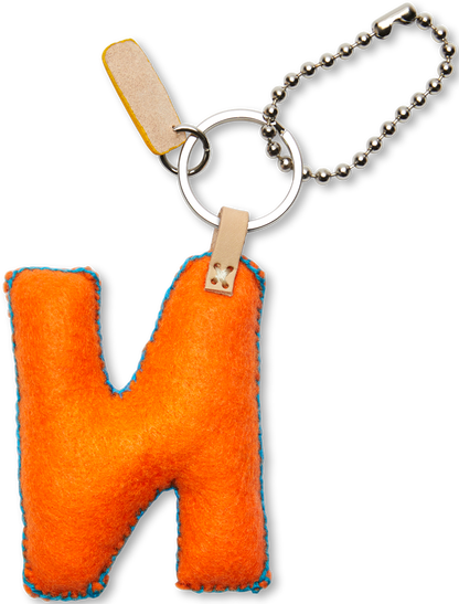 Consuela Bag Charm - Orange Felt Alphabet