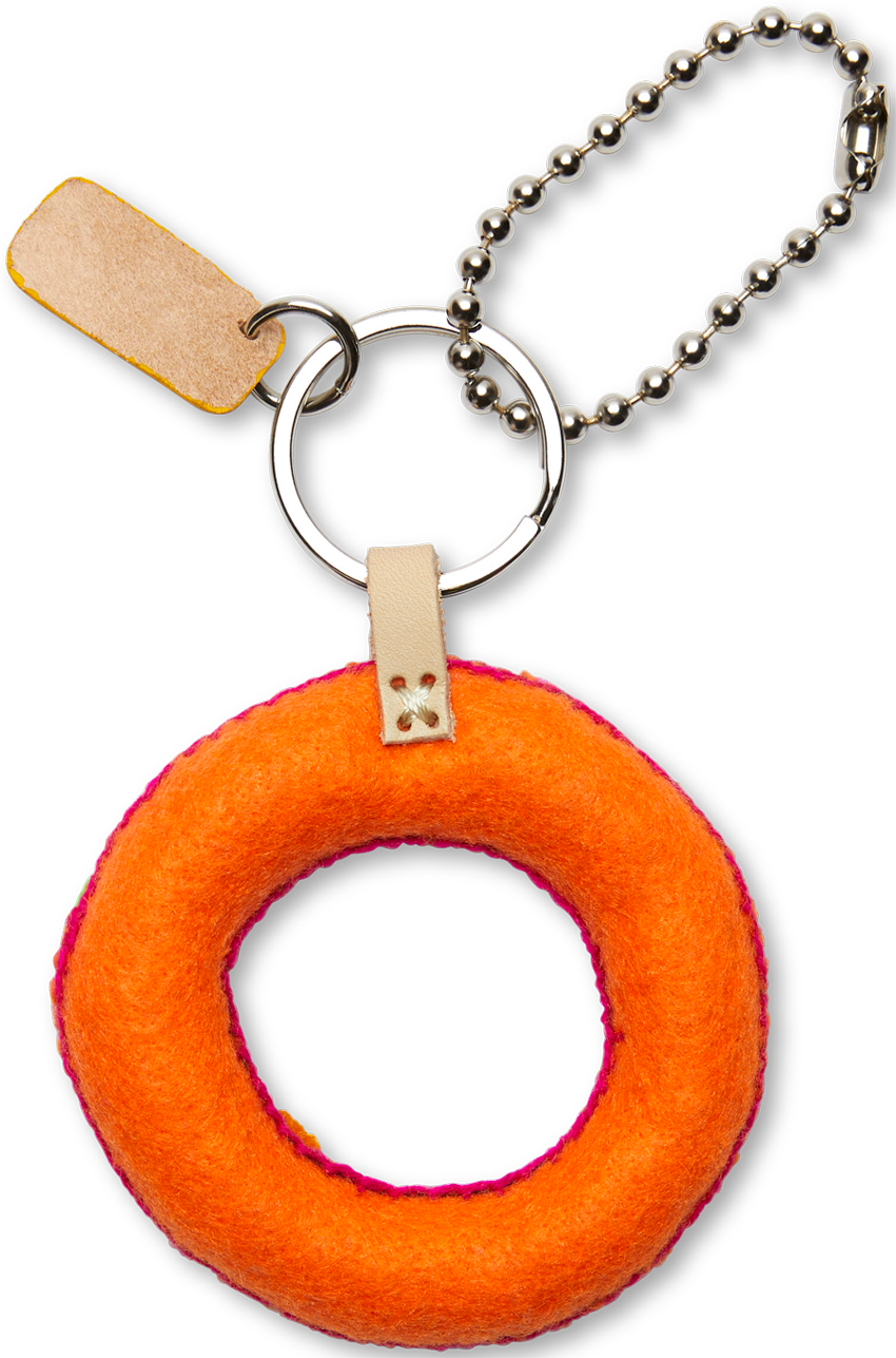 Consuela Bag Charm - Orange Felt Alphabet