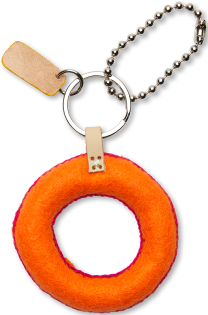 Consuela Bag Charm - Orange Felt Alphabet