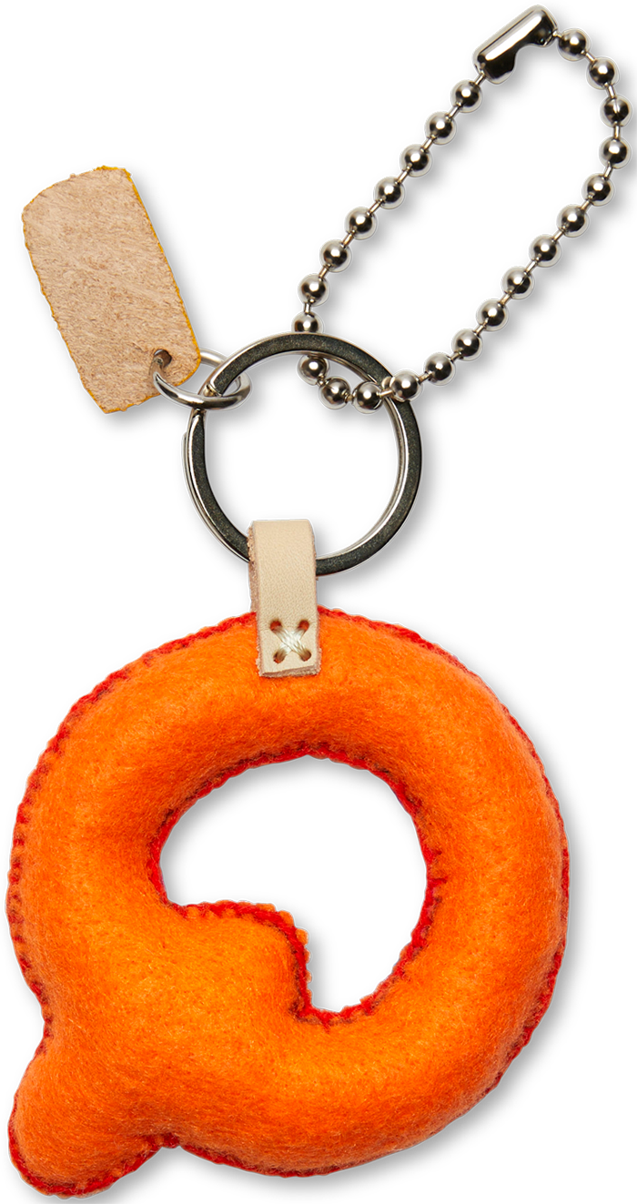 Consuela Bag Charm - Orange Felt Alphabet