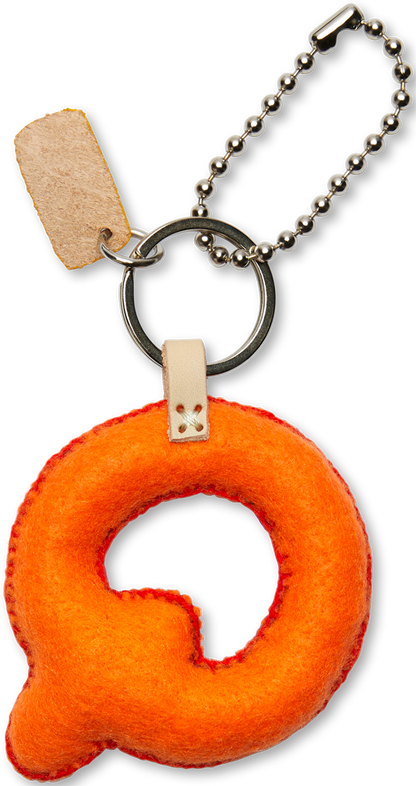 Consuela Bag Charm - Orange Felt Alphabet