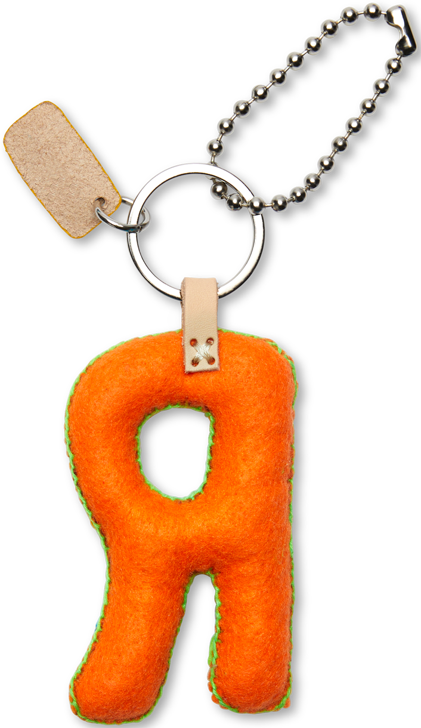 Consuela Bag Charm - Orange Felt Alphabet