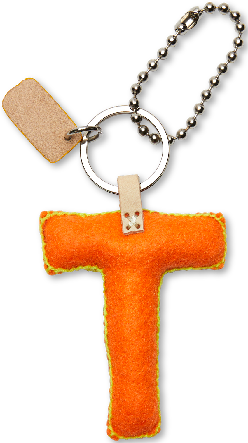 Consuela Bag Charm - Orange Felt Alphabet