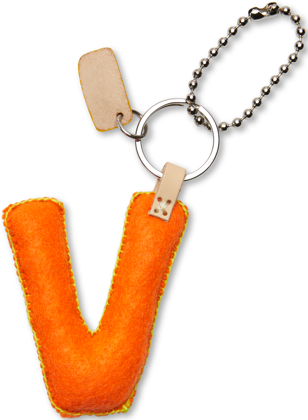 Consuela Bag Charm - Orange Felt Alphabet