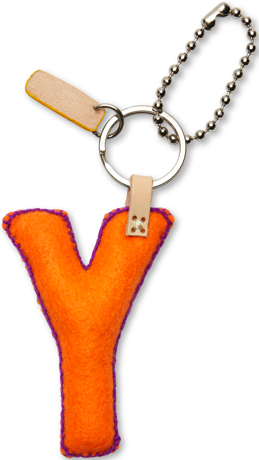 Consuela Bag Charm - Orange Felt Alphabet