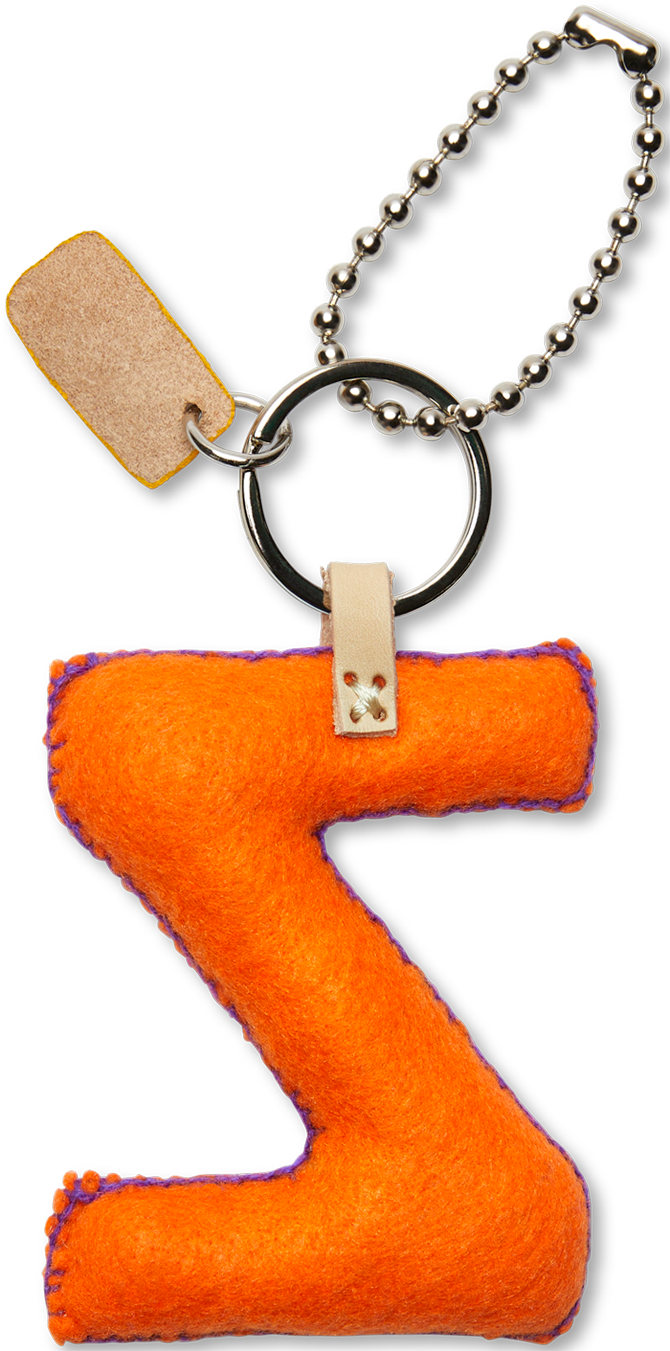 Consuela Bag Charm - Orange Felt Alphabet