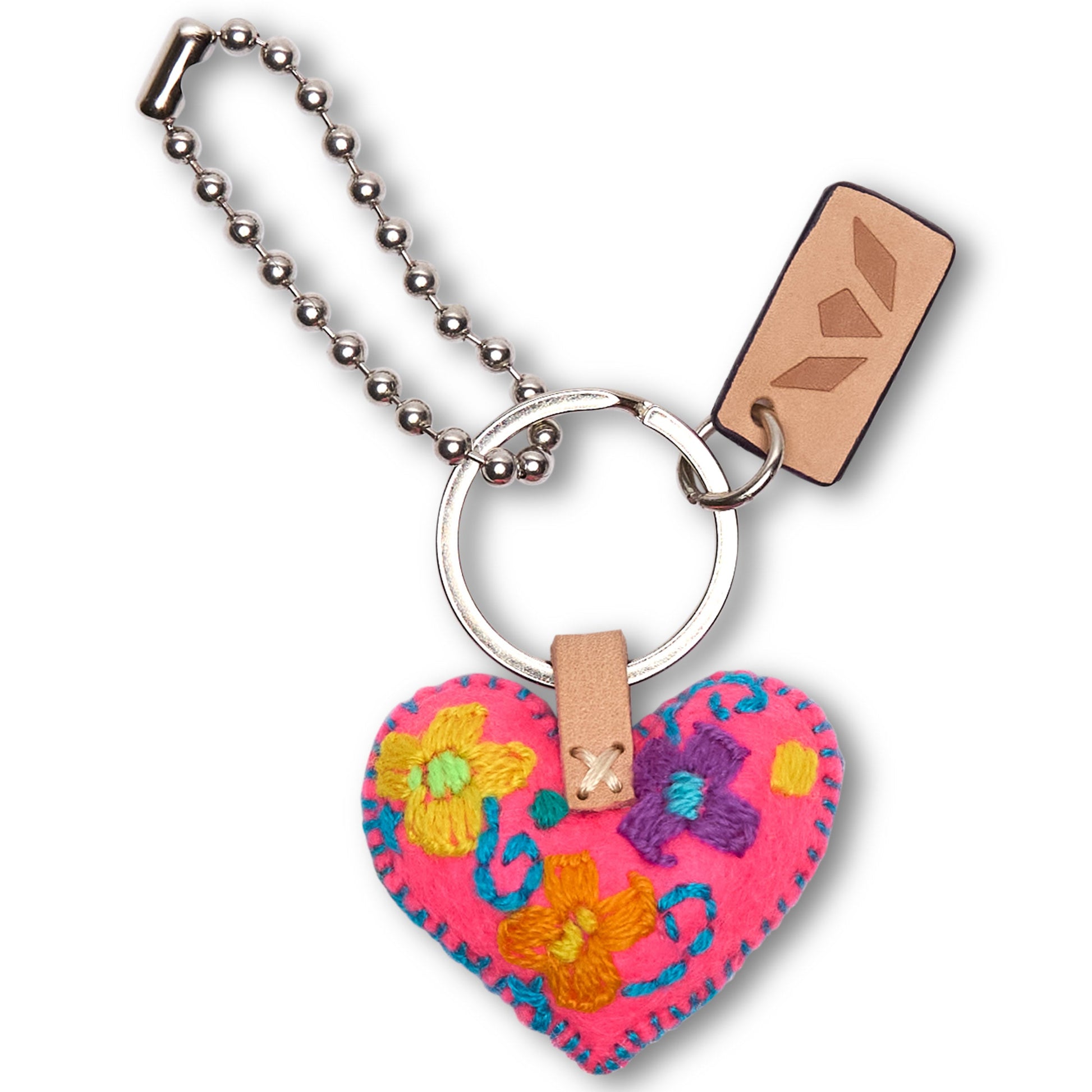 Consuela Bag Charm - Corazon Chico Pink
