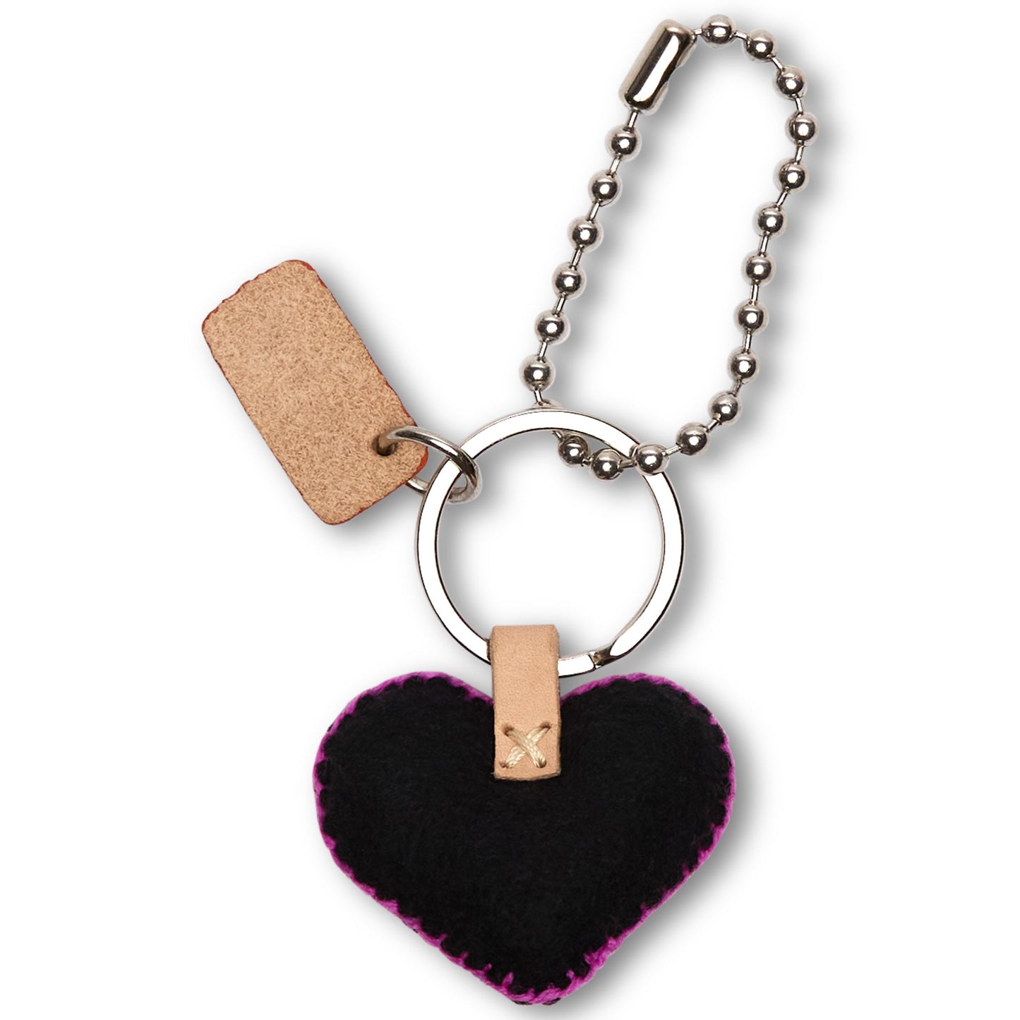 Consuela Bag Charm - Corazon Chico Black