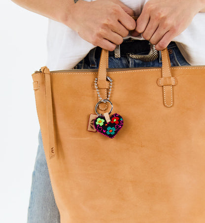 Consuela Bag Charm - Corazon Chico Black