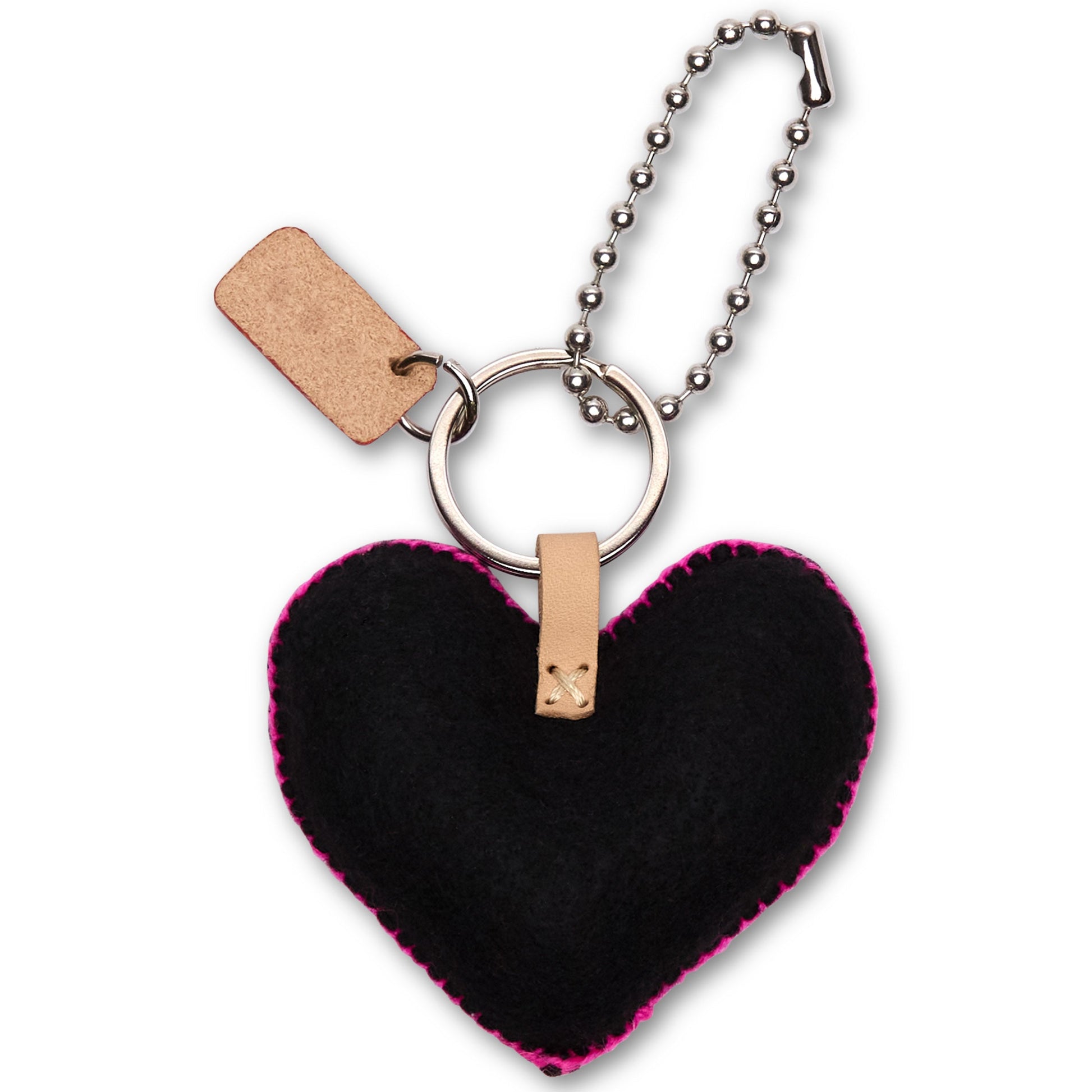 Consuela Bag Charm - Corazon Grande Black