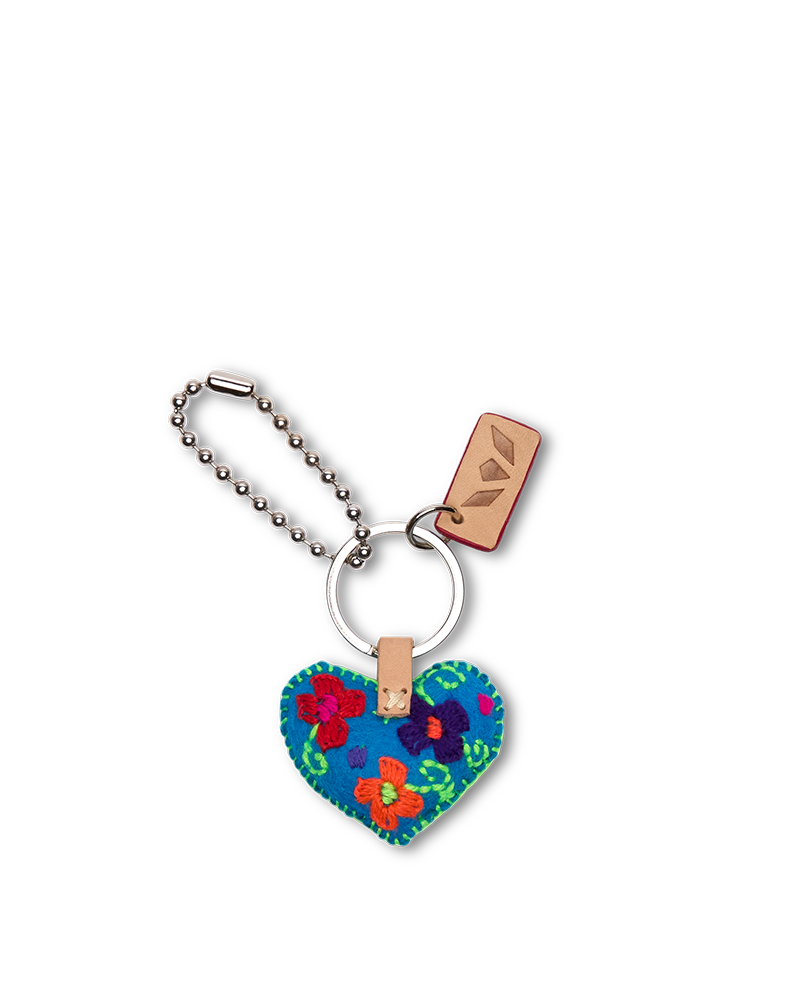 Consuela Bag Charm - Corazon Chico Turquoise