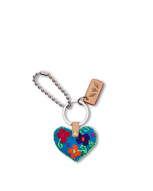 Consuela Bag Charm - Corazon Chico Turquoise