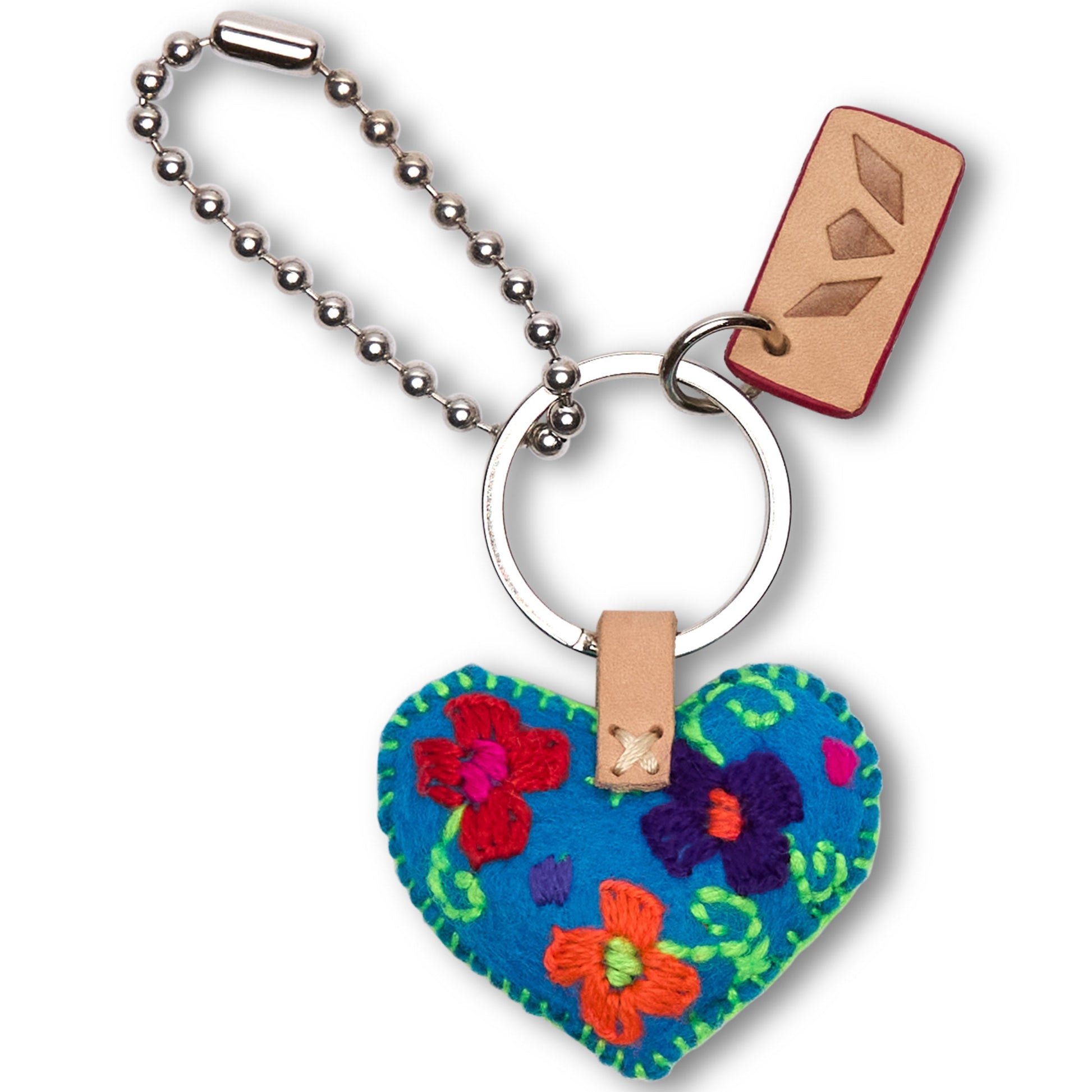 Consuela Bag Charm - Corazon Chico Turquoise