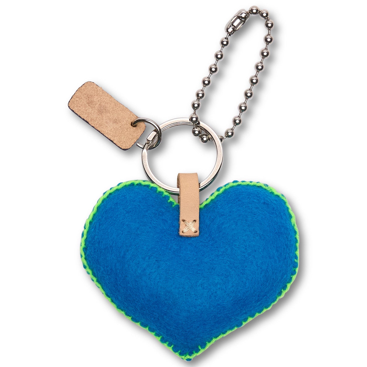 Consuela Bag Charm - Corazon Grande Turquoise