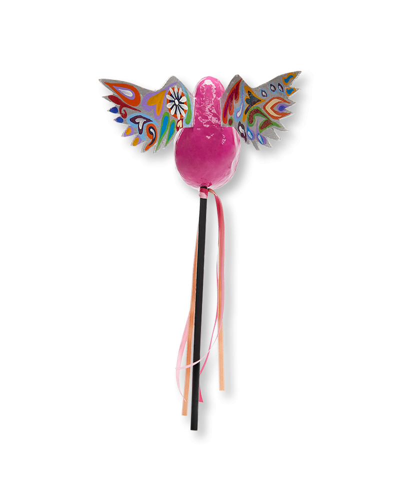 Consuela Gift - Silver Swirly Winged Avocado Shaker