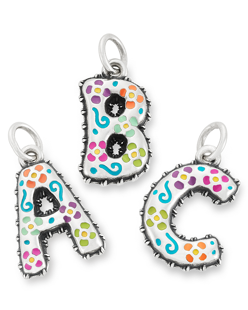 Consuela Enamel Consuela Floral Initial Charm