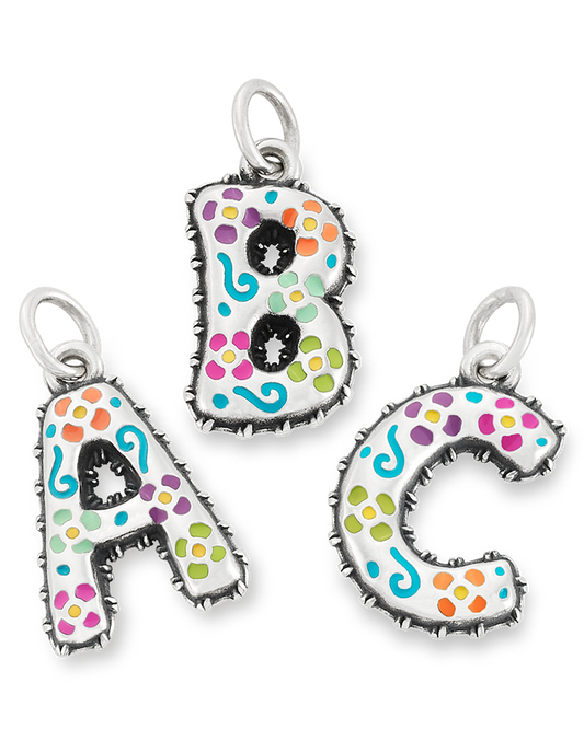 Consuela Enamel Consuela Floral Initial Charm
