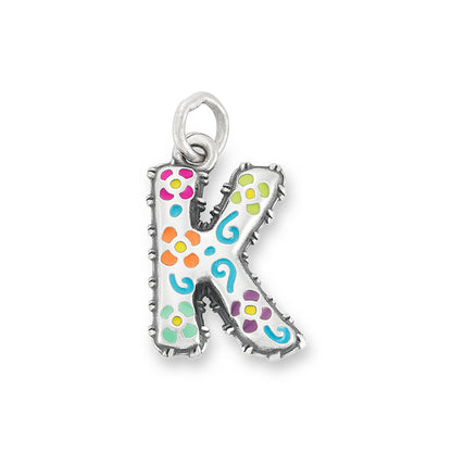 Consuela Enamel Consuela Floral Initial Charm