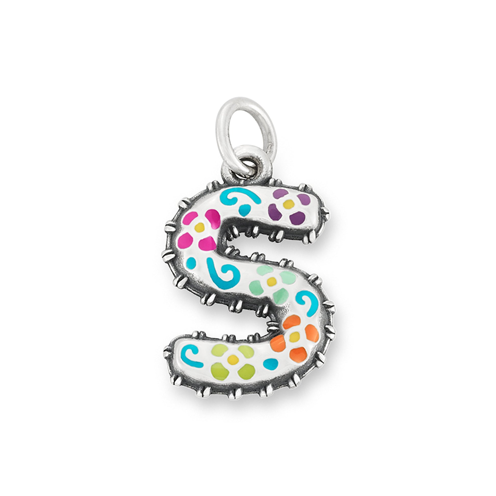 Consuela Enamel Consuela Floral Initial Charm