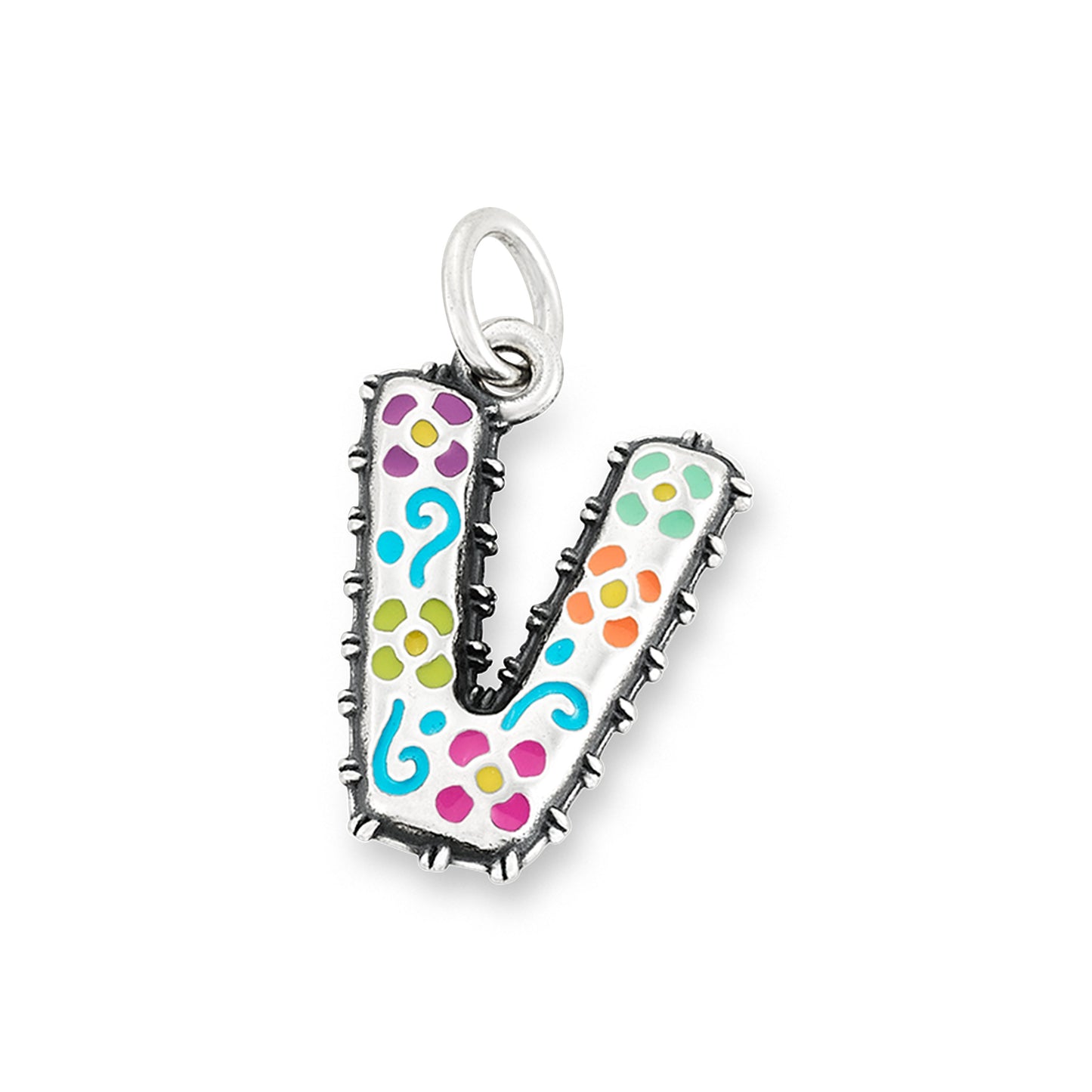Consuela Enamel Consuela Floral Initial Charm