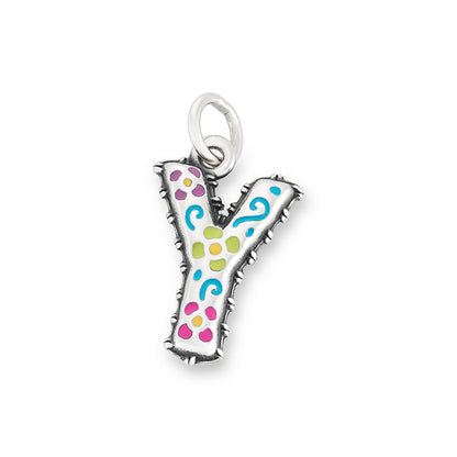 Consuela Enamel Consuela Floral Initial Charm