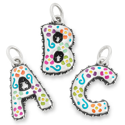 Consuela Enamel Consuela Floral Initial Charm