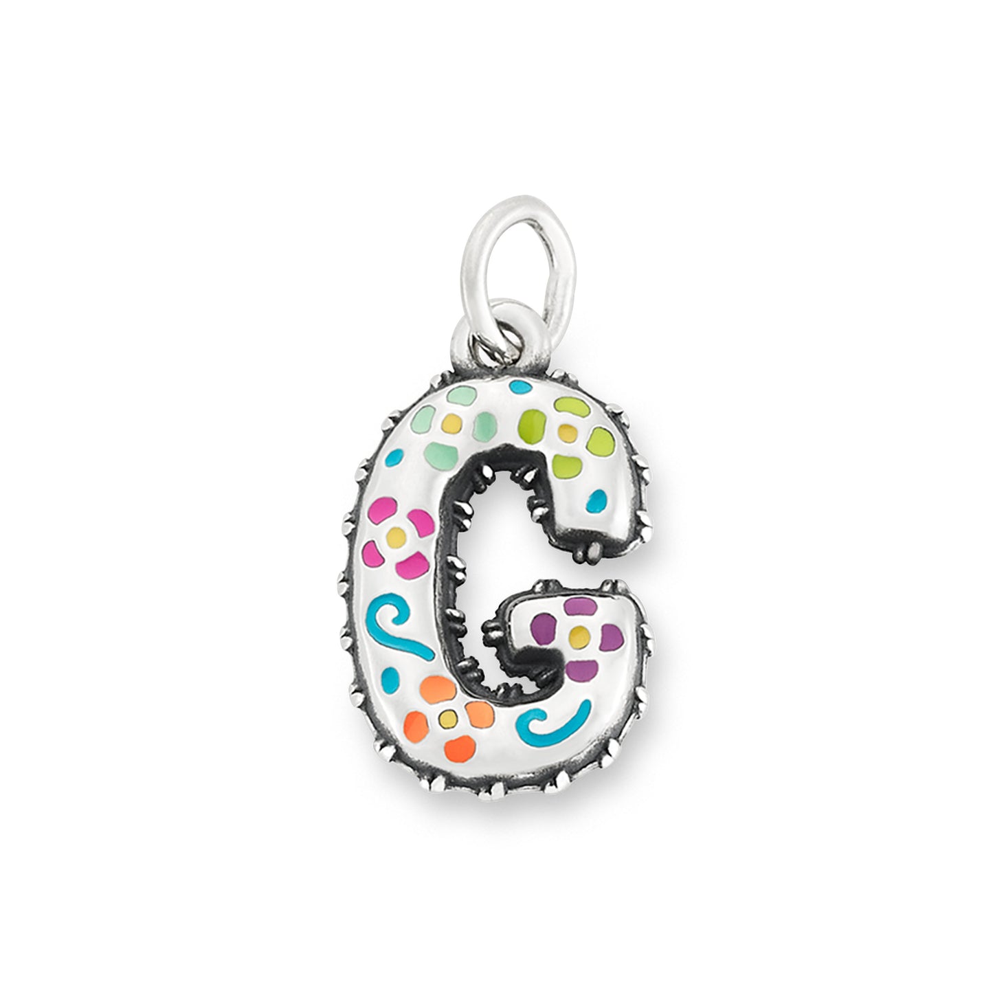 Consuela Enamel Consuela Floral Initial Charm