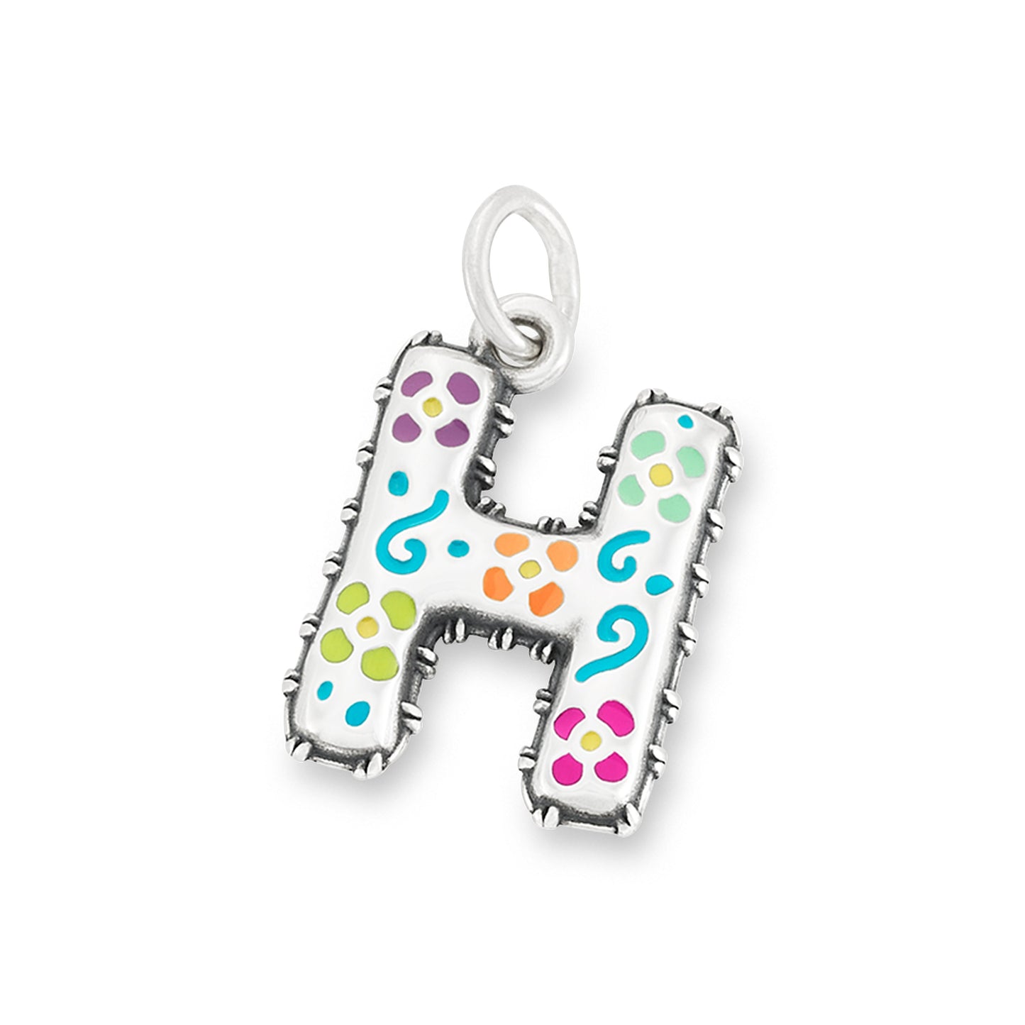 Consuela Enamel Consuela Floral Initial Charm