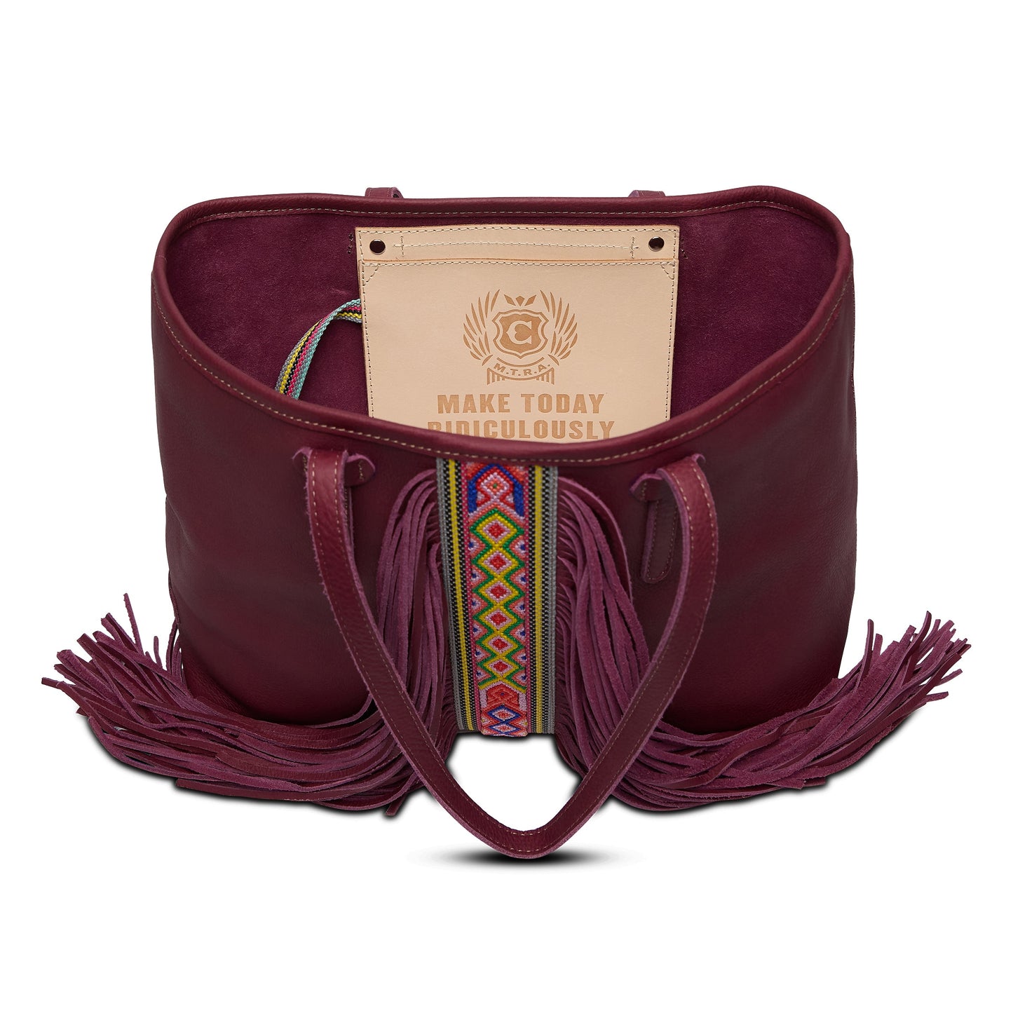 Consuela Tote Bag - Plum Breezy Fringe