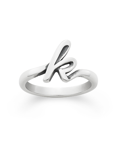 Consuela Script Initial 'K' Ring
 – Consuela