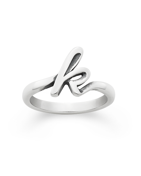 Consuela Script Initial 'K' Ring
 – Consuela