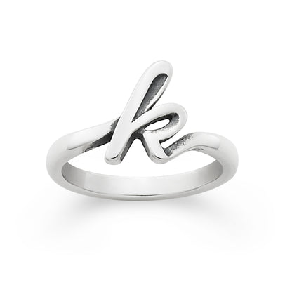 Consuela Script Initial 'K' Ring
 – Consuela