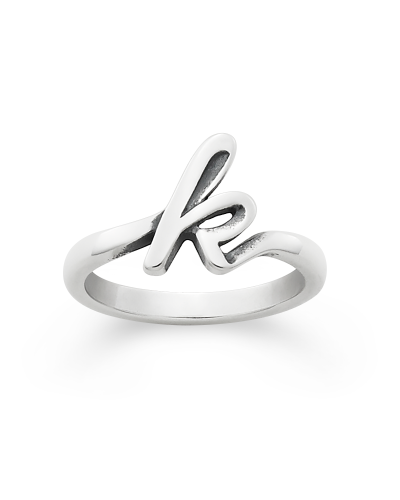 Consuela Script Initial 'K' Ring
 – Consuela