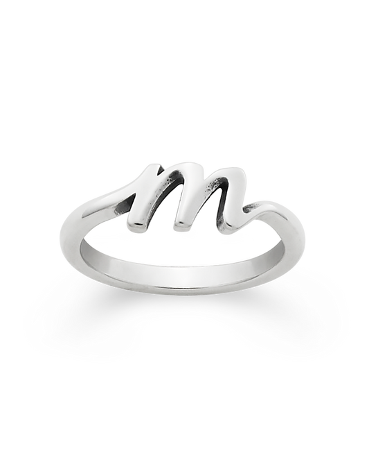 Consuela Script Initial 'M' Ring
 – Consuela