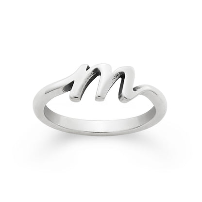 Consuela Script Initial 'M' Ring
 – Consuela