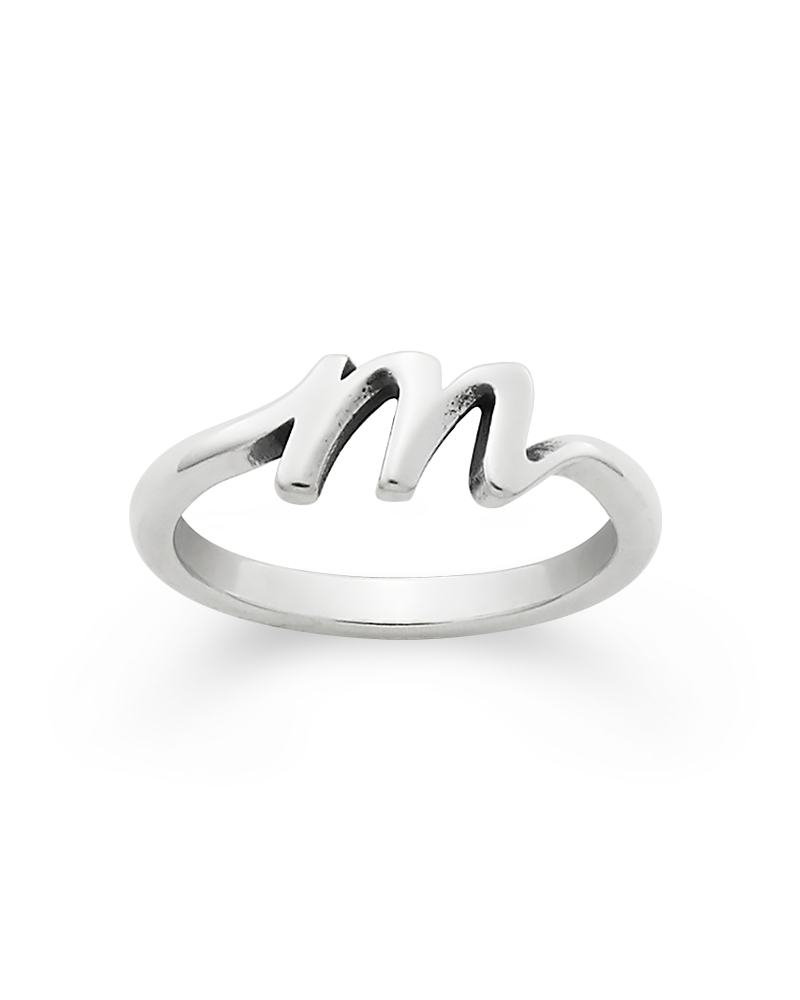 Consuela Script Initial 'M' Ring
 – Consuela