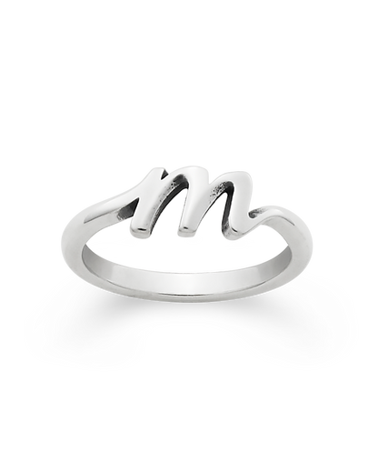 Consuela Script Initial 'M' Ring
 – Consuela