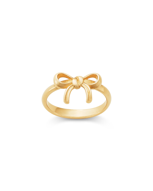 Consuela Delicate Bow Gold Ring
 – Consuela