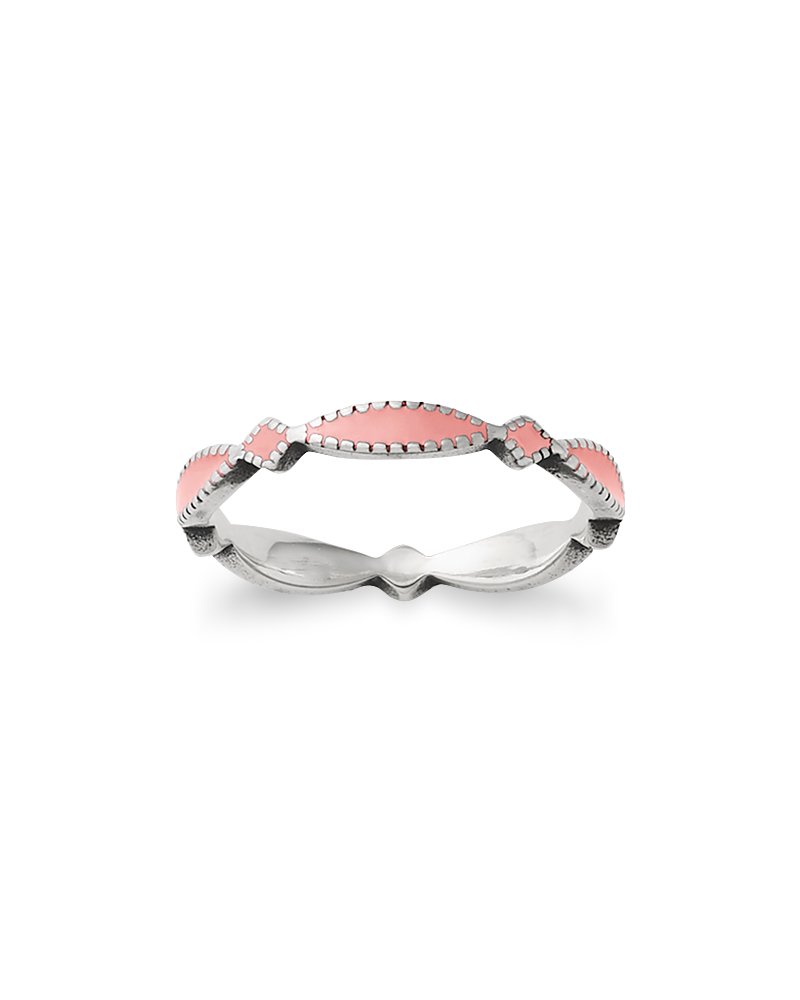 Consuela Enamel Pink Cordoba Stacker Ring
 – Consuela