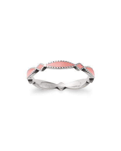 Consuela Enamel Pink Cordoba Stacker Ring
 – Consuela