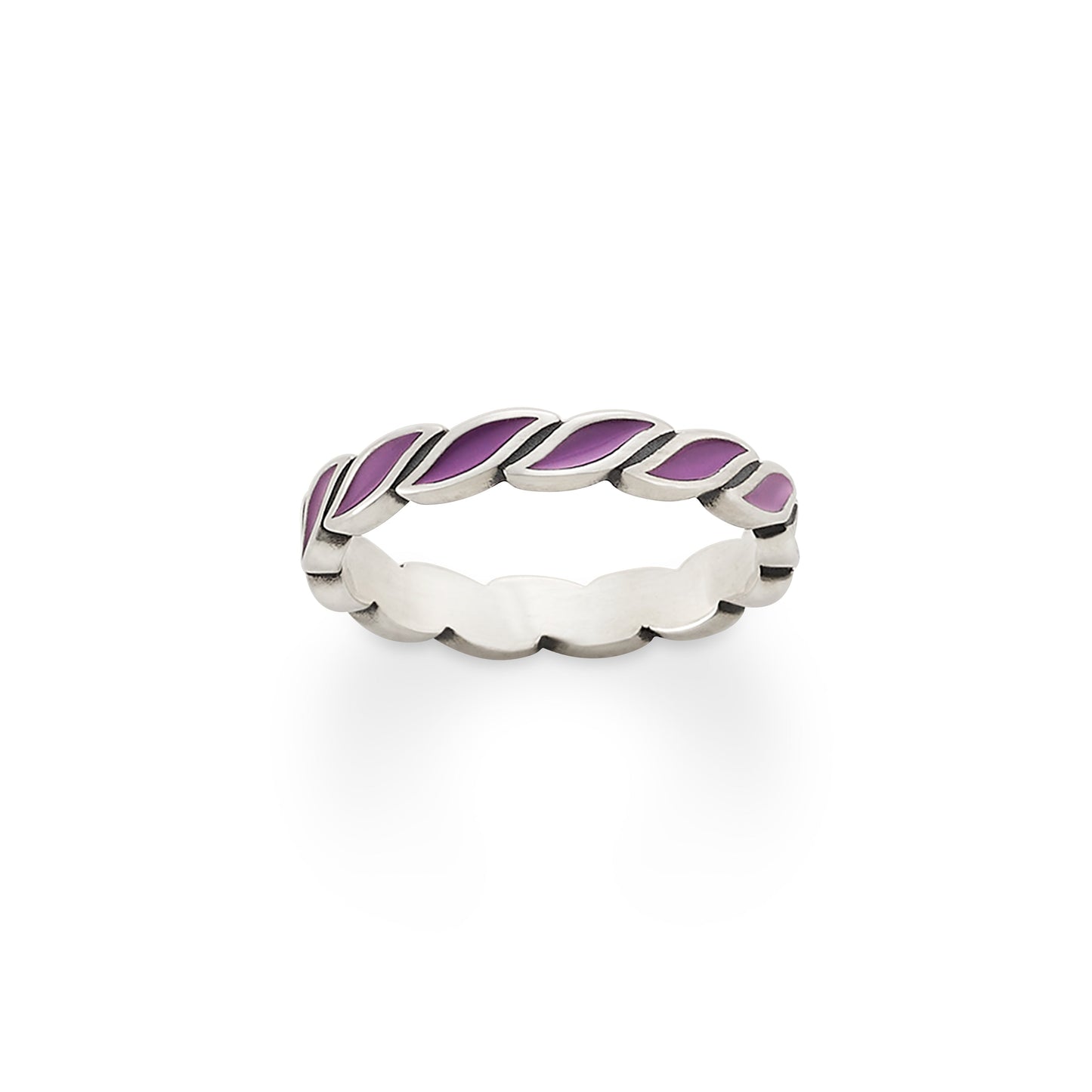 Consuela Enamel Purple Twist Stacker Ring
 – Consuela