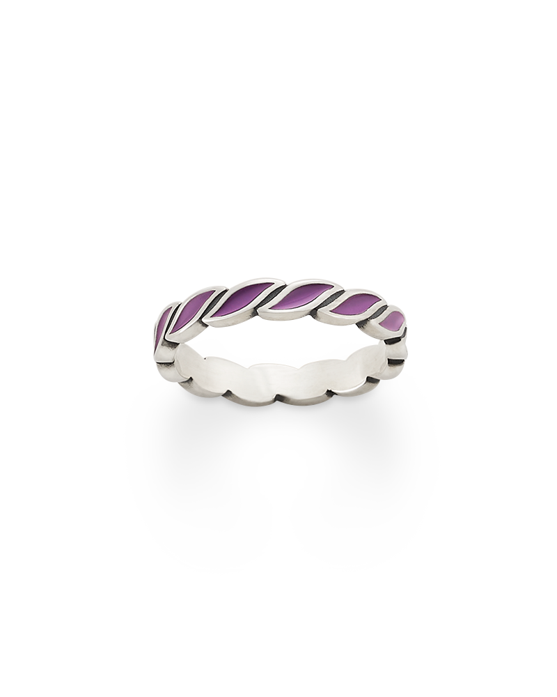 Consuela Enamel Purple Twist Stacker Ring
 – Consuela