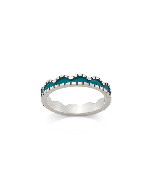 Consuela Enamel Scalloped Stacker Ring
 – Consuela
