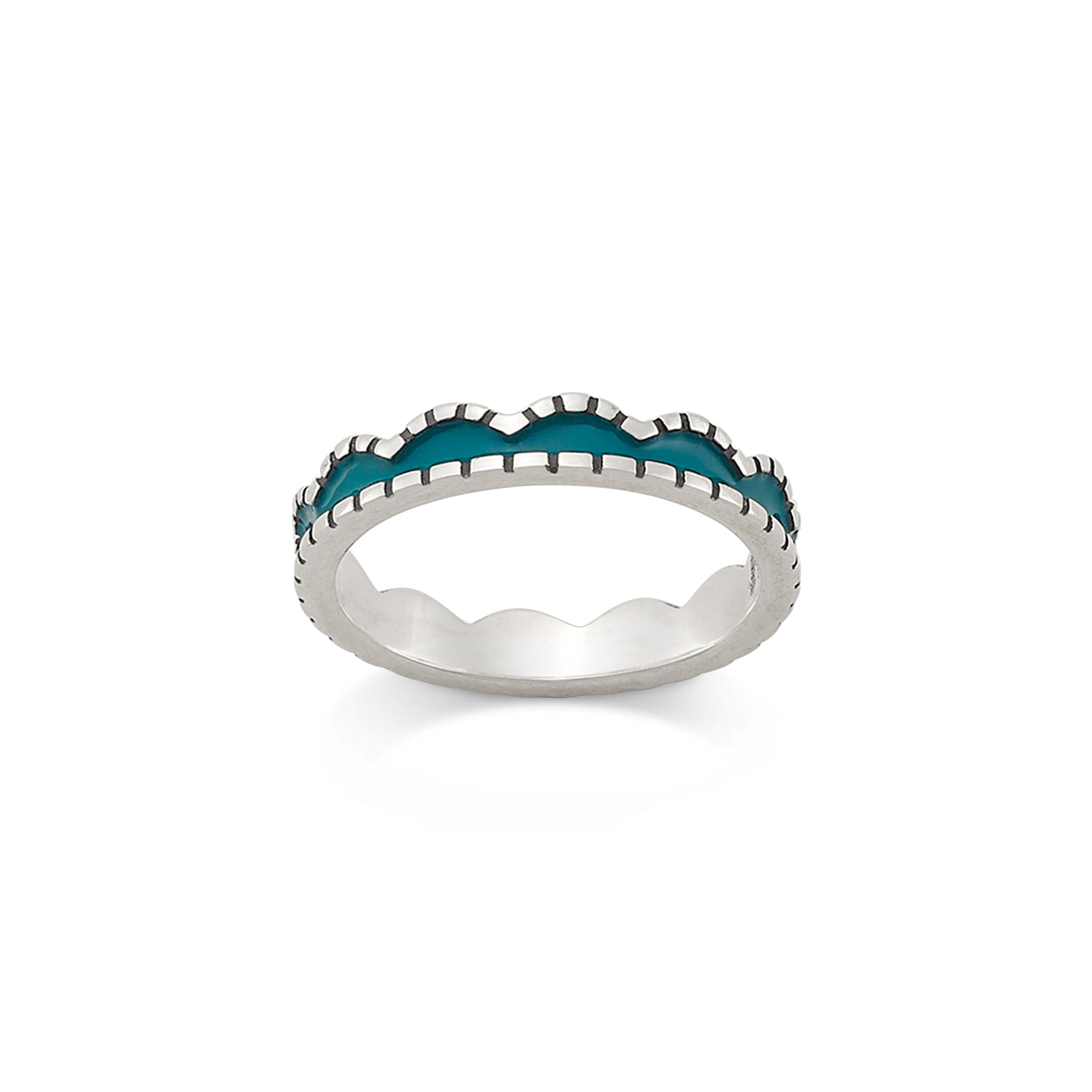 Consuela Enamel Scalloped Stacker Ring
 – Consuela
