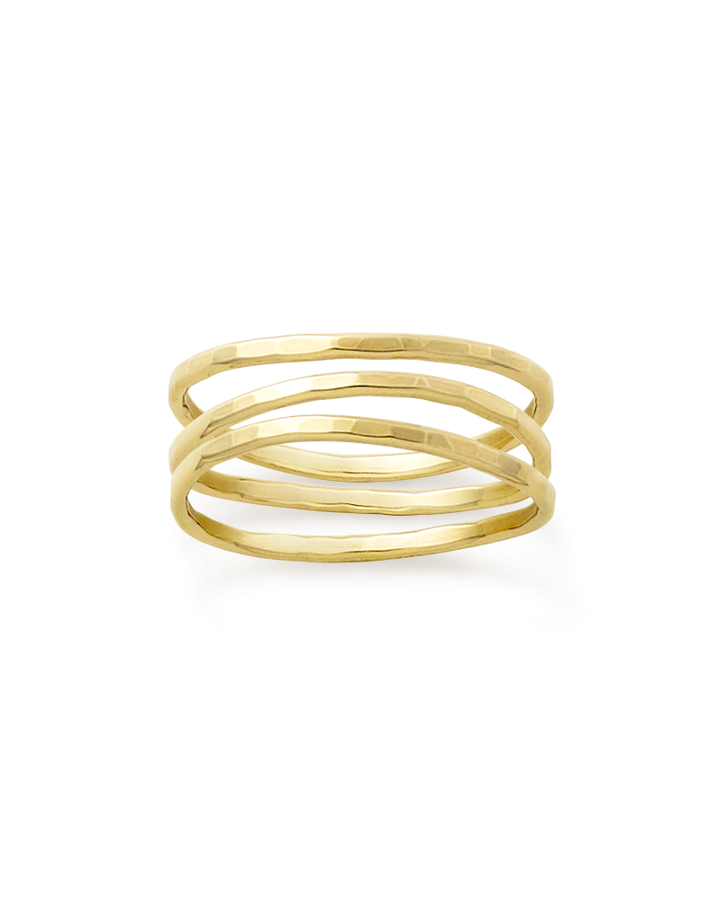 Consuela Delicate Forged Gold Rings
 – Consuela