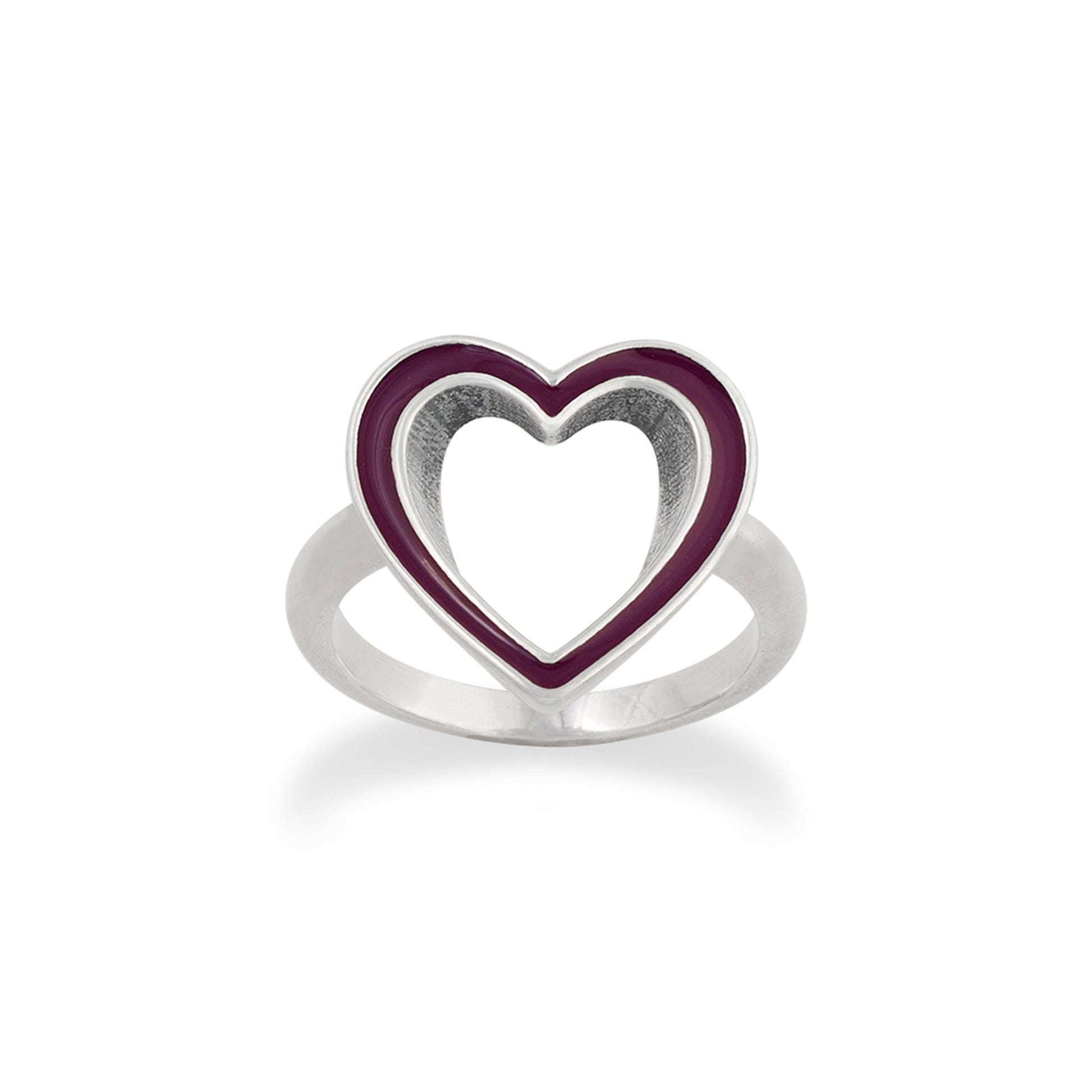 Consuela Enamel Purple Open Heart Ring
 – Consuela